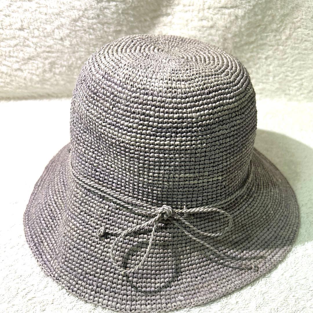 HELEN KAMINSKI ヘレンカミンスキー　麦わら　帽子　ハット　グレー