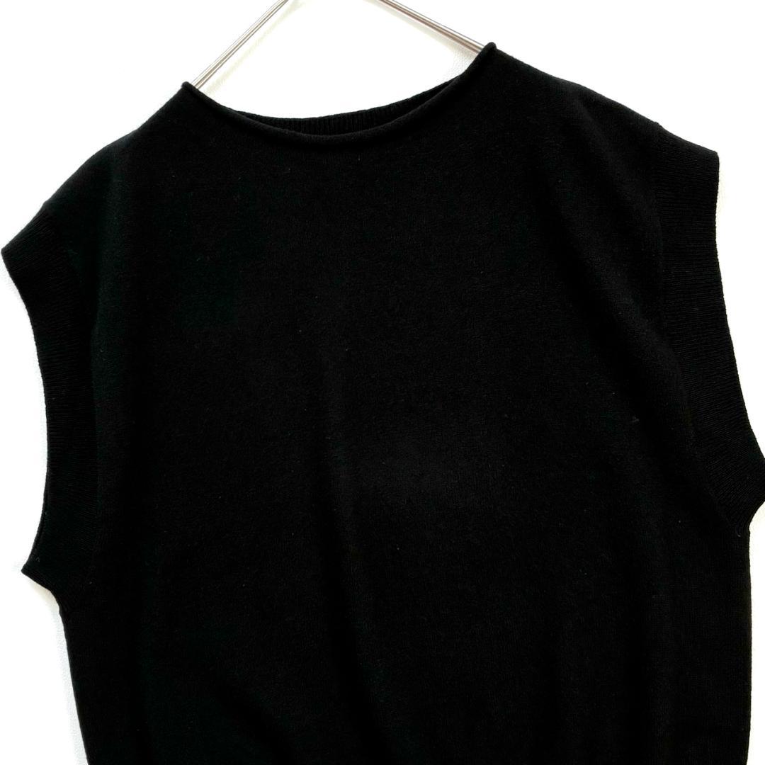 美品 マーガレットハウエル ウール カシミヤ ロールネック ニット ベスト