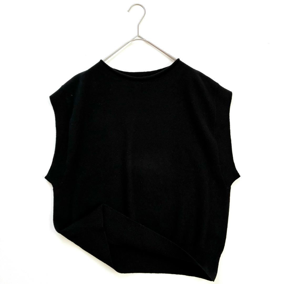 美品 マーガレットハウエル ウール カシミヤ ロールネック ニット ベスト