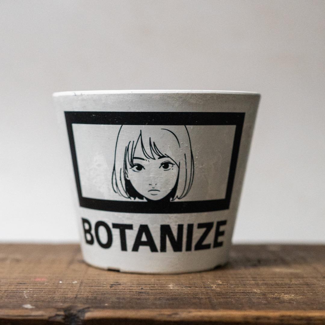 BOTANIZE × Backside works. プラ鉢 グレイ