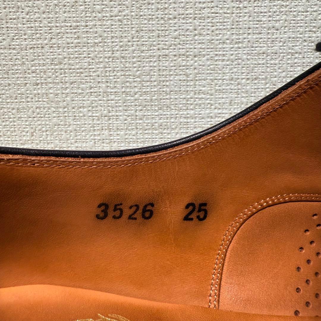 【美品】SCOTCH GRAIN ストレートチップ 内羽根 3526 25cm