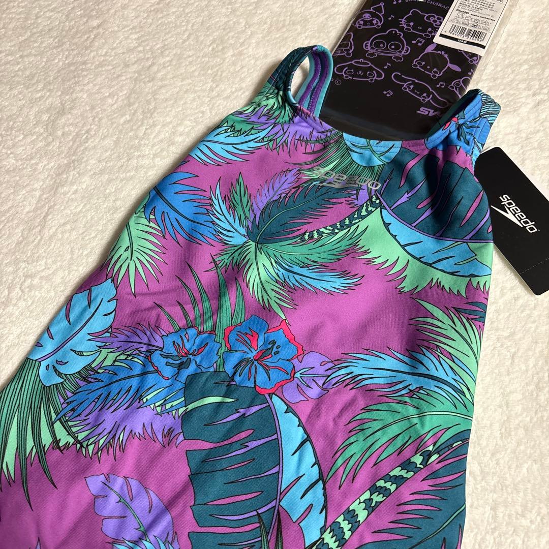 新品　レディース　スピード　競泳水着　Oサイズ　練習用　紫
