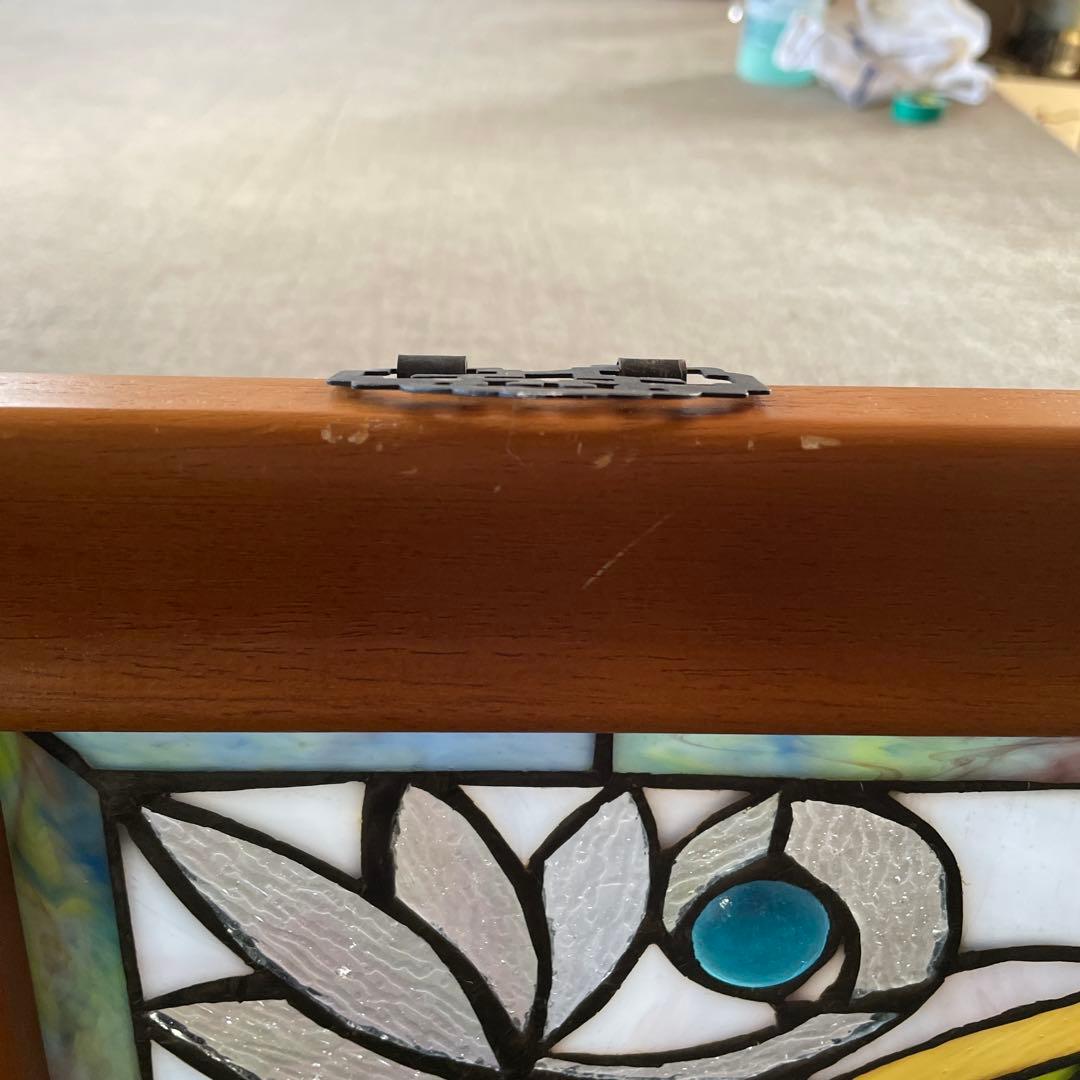 N*o様 ステンドグラス パネル ワイナリー 農園風景 約94×58cm 壁掛け