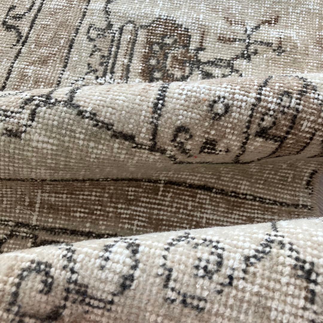 上品ベージュミルキー55×133✳︎花瓶　ロング　ランナー　トルコヴィンテージラグ