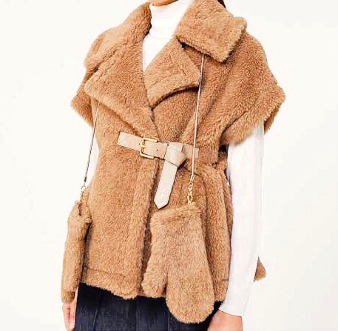 Max Mara テディベア ミトン 手袋 M