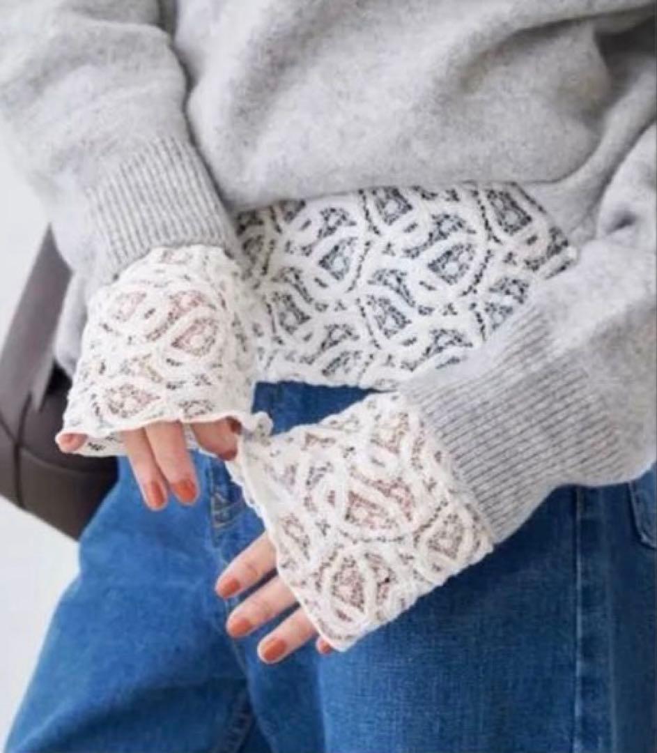 【新品未使用】IENA ペイズリーストレッチレースプルオーバー