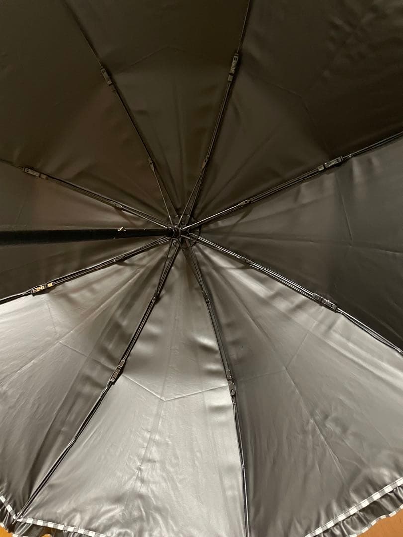 サンバリア100 日傘　ストライプ　フリル