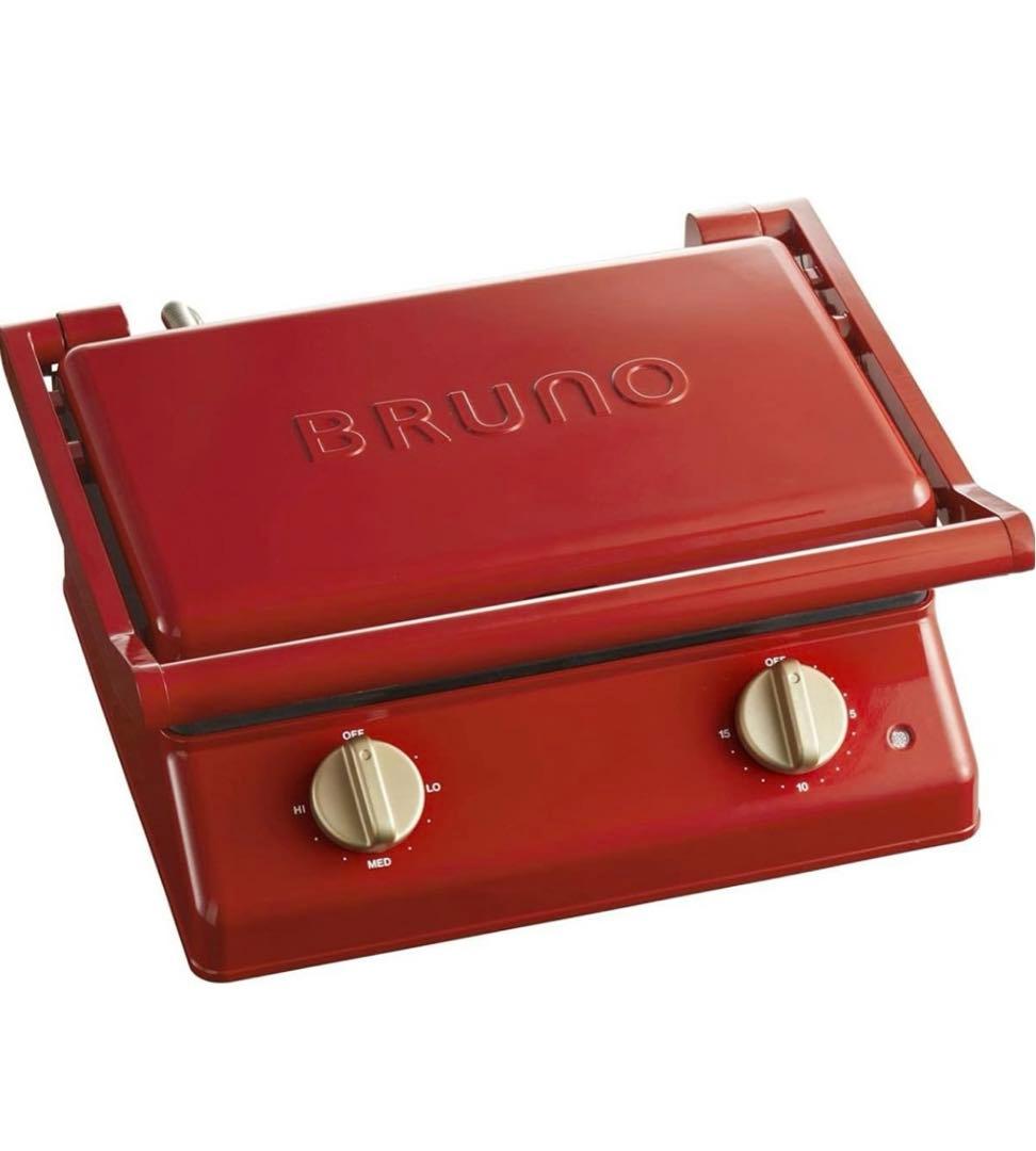 BRUNO グリルサンドメーカーダブル　レッド　BOE084