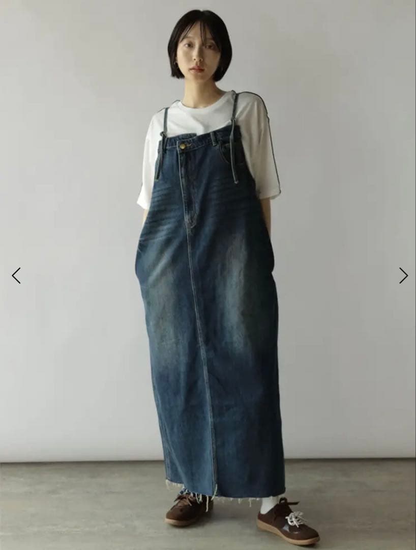 新品　RADIATE ラディエイト　アシメフロントデニムジャンパースカート