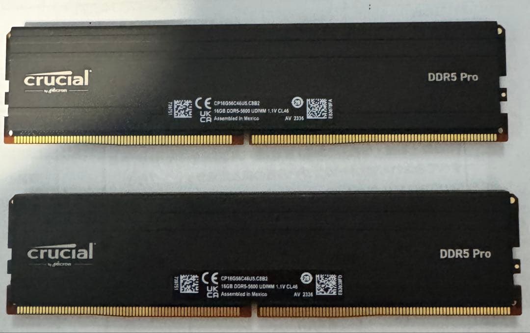 Crucial DDR5 5600 16GB 2枚　32gb