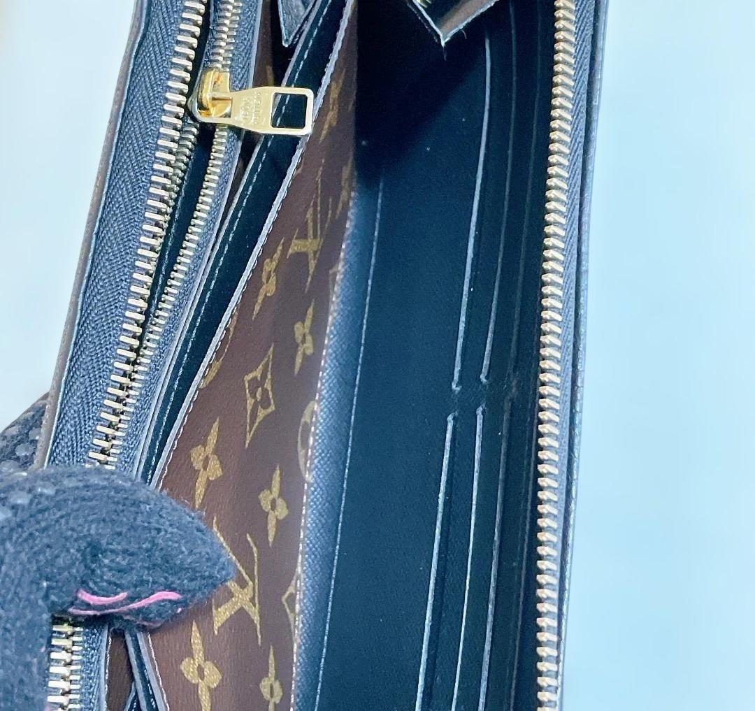 【美品】ルイヴィトン モノグラム ジッピーウォレット レティーロ ブラック