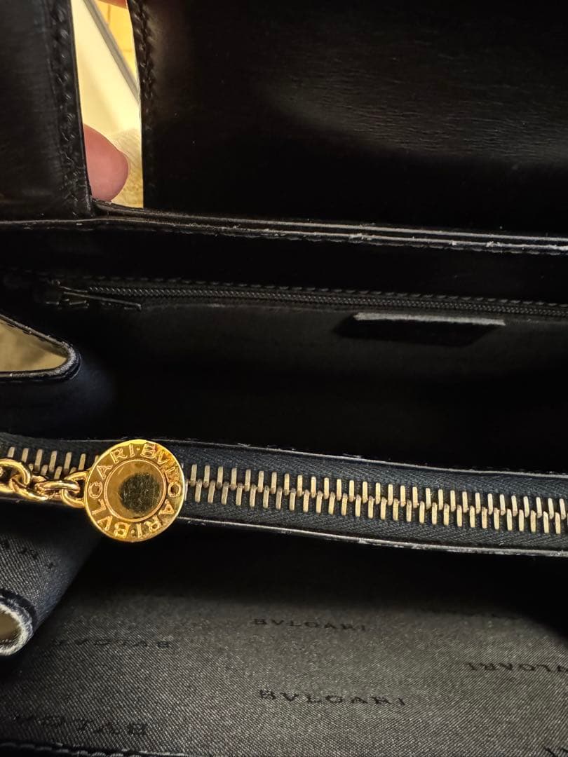 ブルガリ BVLGARI ブラック 本革 2wayハンドバッグ