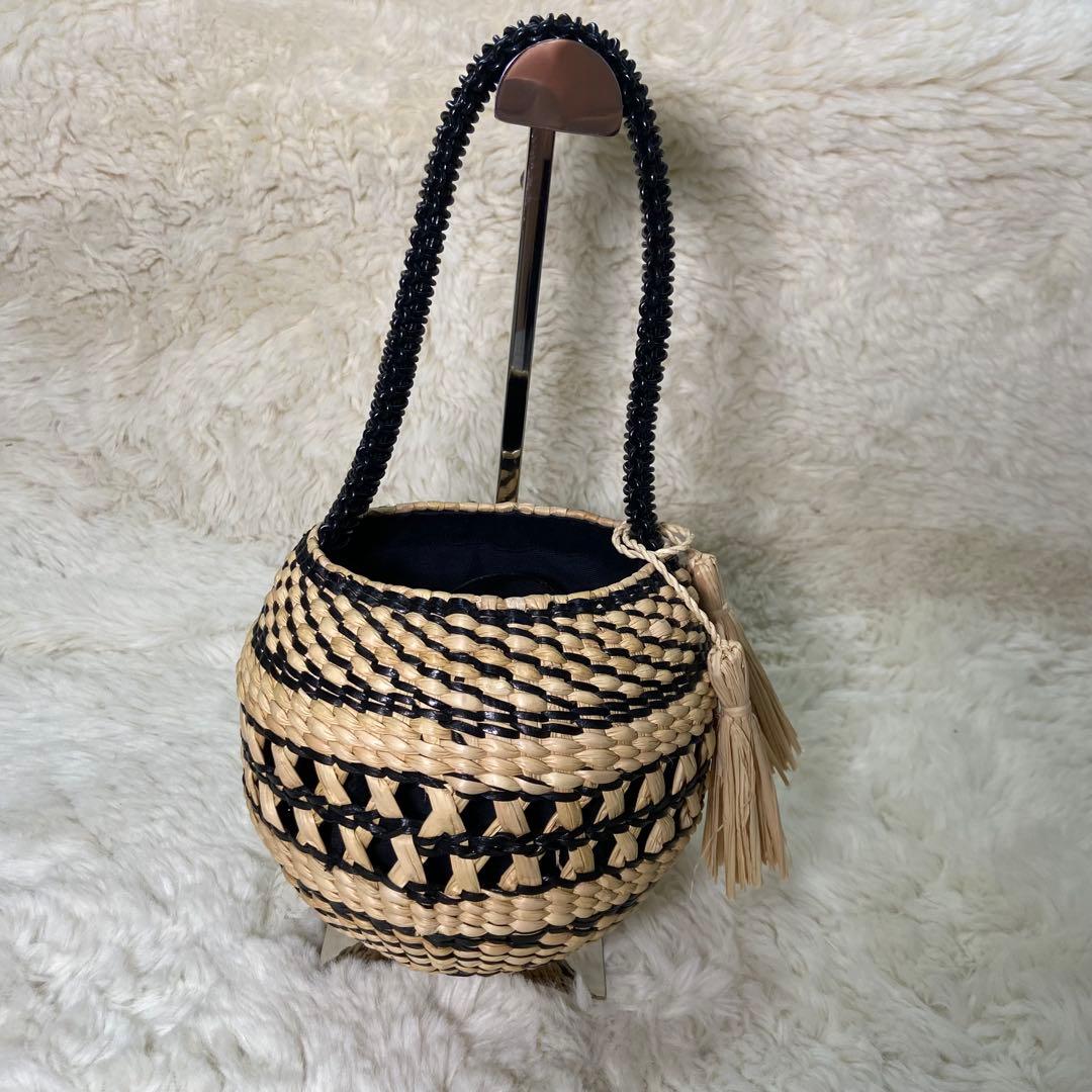 MAISON N.H PARIS カゴバッグ 丸型バッグ 夏 ベージュ