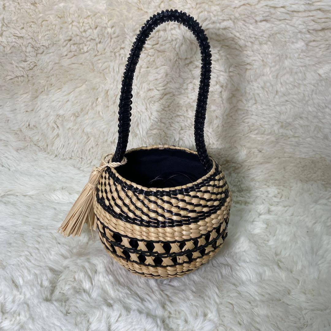 MAISON N.H PARIS カゴバッグ 丸型バッグ 夏 ベージュ