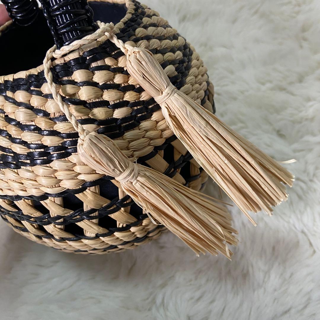 MAISON N.H PARIS カゴバッグ 丸型バッグ 夏 ベージュ