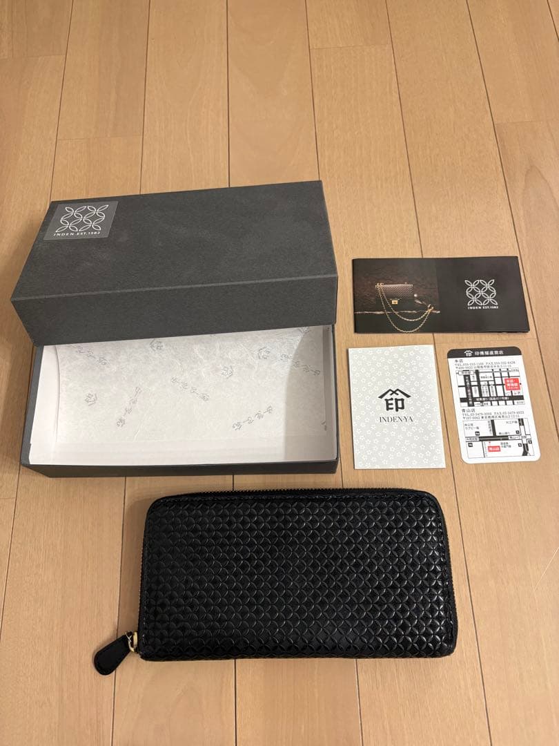 INDEN-YA 印傳屋 長財布　ラウンドファスナー