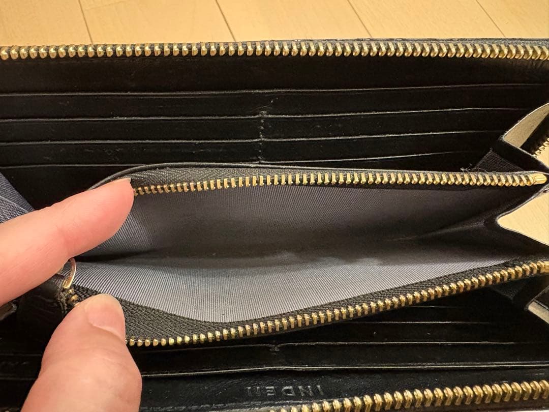 INDEN-YA 印傳屋 長財布　ラウンドファスナー