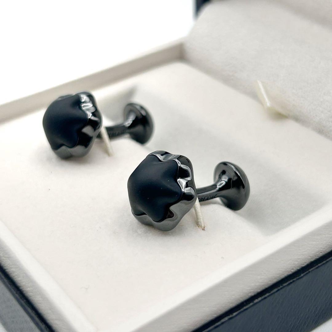 【超美品・希少モデル】モンブラン スター カフリンクス マットブラック 箱付き