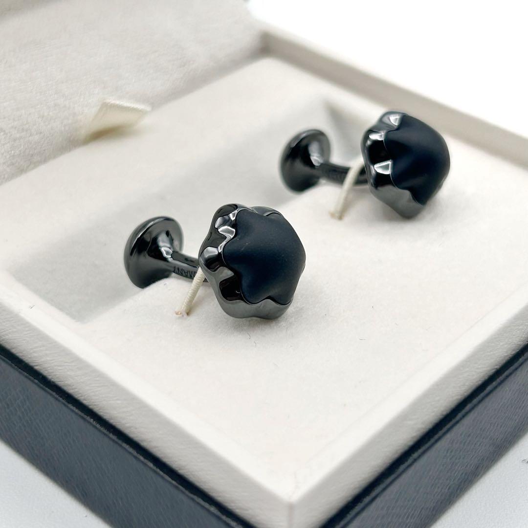 【超美品・希少モデル】モンブラン スター カフリンクス マットブラック 箱付き