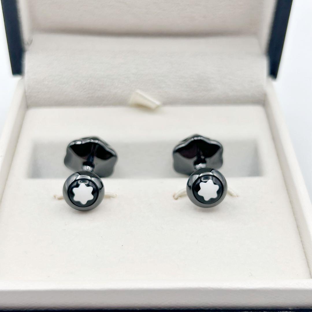 【超美品・希少モデル】モンブラン スター カフリンクス マットブラック 箱付き