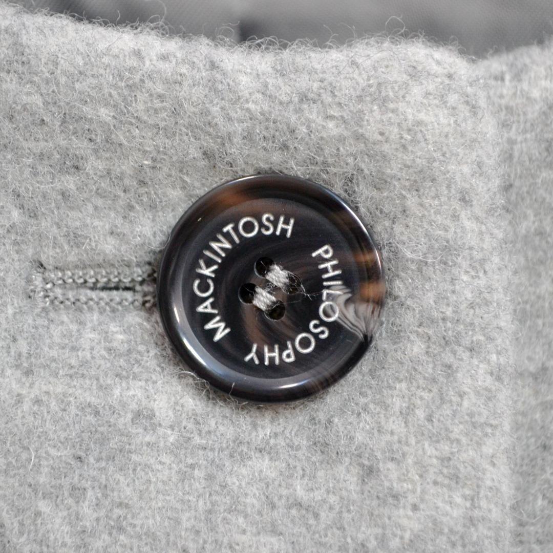 【極美品】MACHINTOSH PHILOSOPHY ウール混ノーカラーコートS