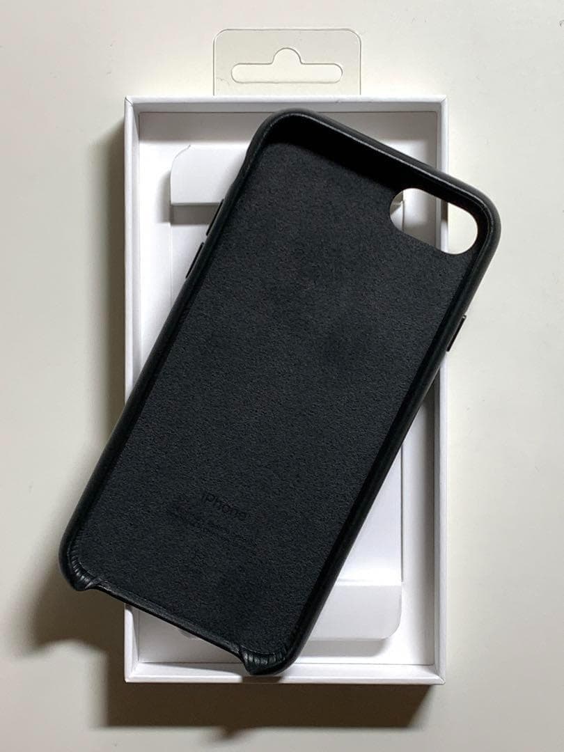 【新品】純正 iPhone 7 / 8 / SE レザーケース・ブラック①