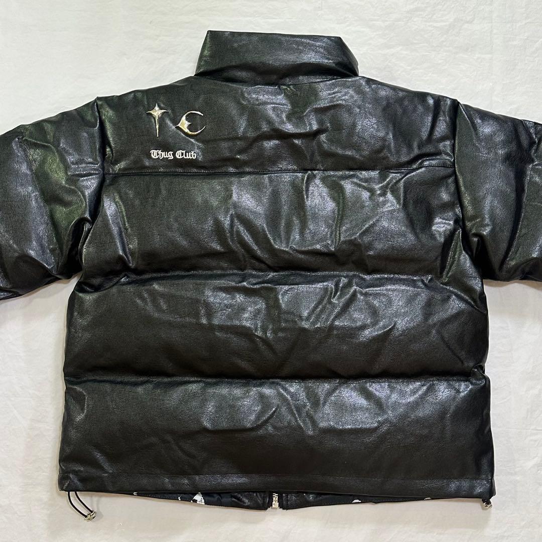 即日発送　thug club ダウンジャケット　サグクラブ　Mサイズ　レザー
