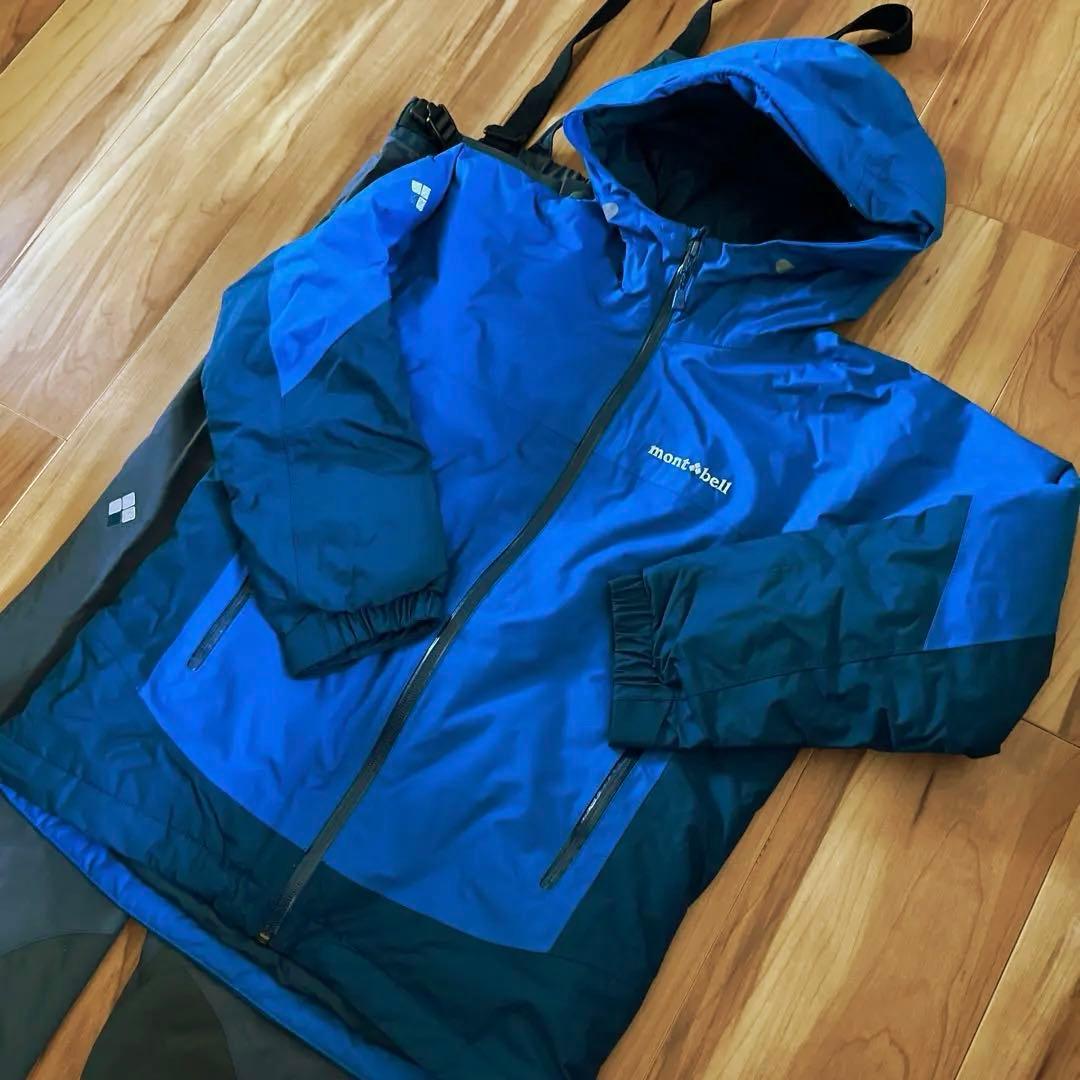 モンベル　スキーウェア　キッズ140 ネイビー　高機能