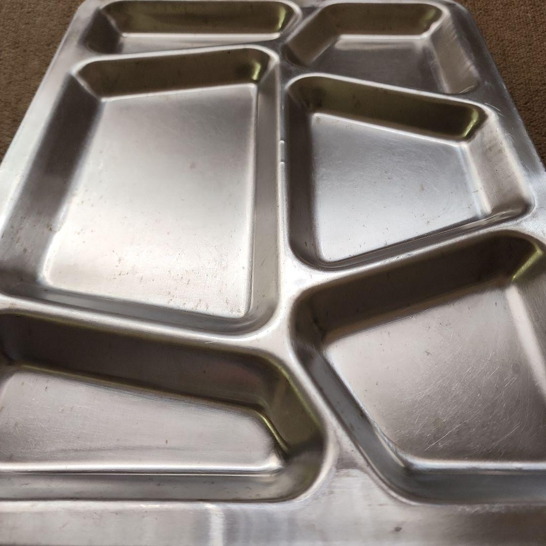 米軍　メストレー　コンパートメントトレイ　ステンレス　4　3枚おまとめ