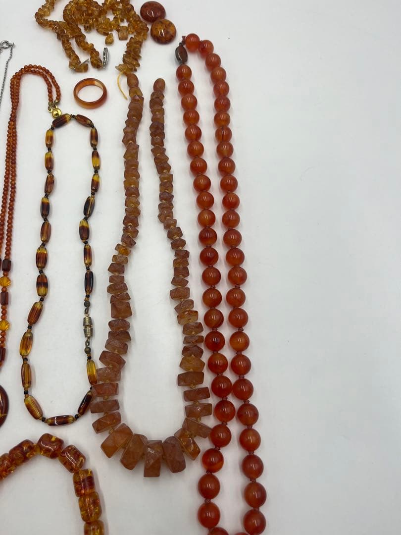 鼈甲？　琥珀？　アクセサリー　シルバー　ジャンク　まとめ売り　総重量約410g