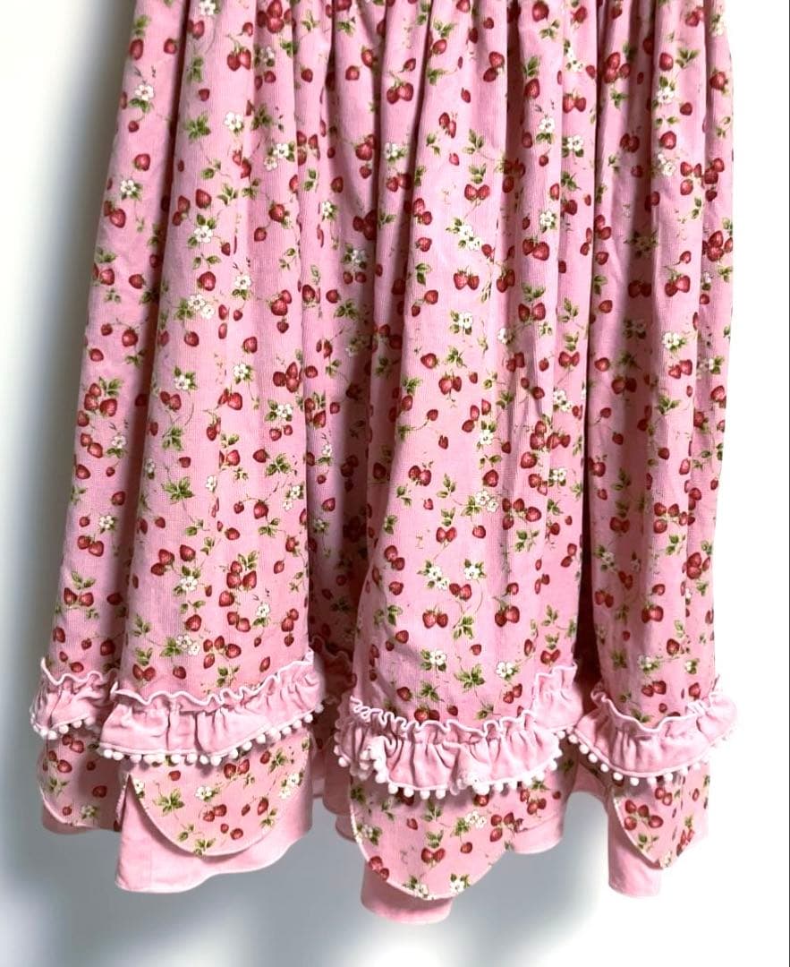 CHOCOCHIP COOKIE いちご柄ロリータワンピース　ピンク　リボン