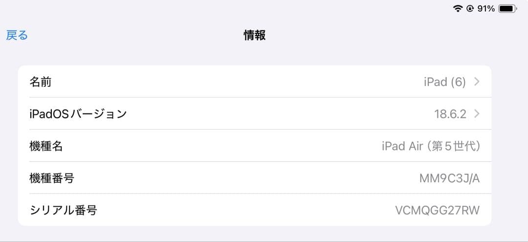 Apple iPad Air (64GB) スペースグレー