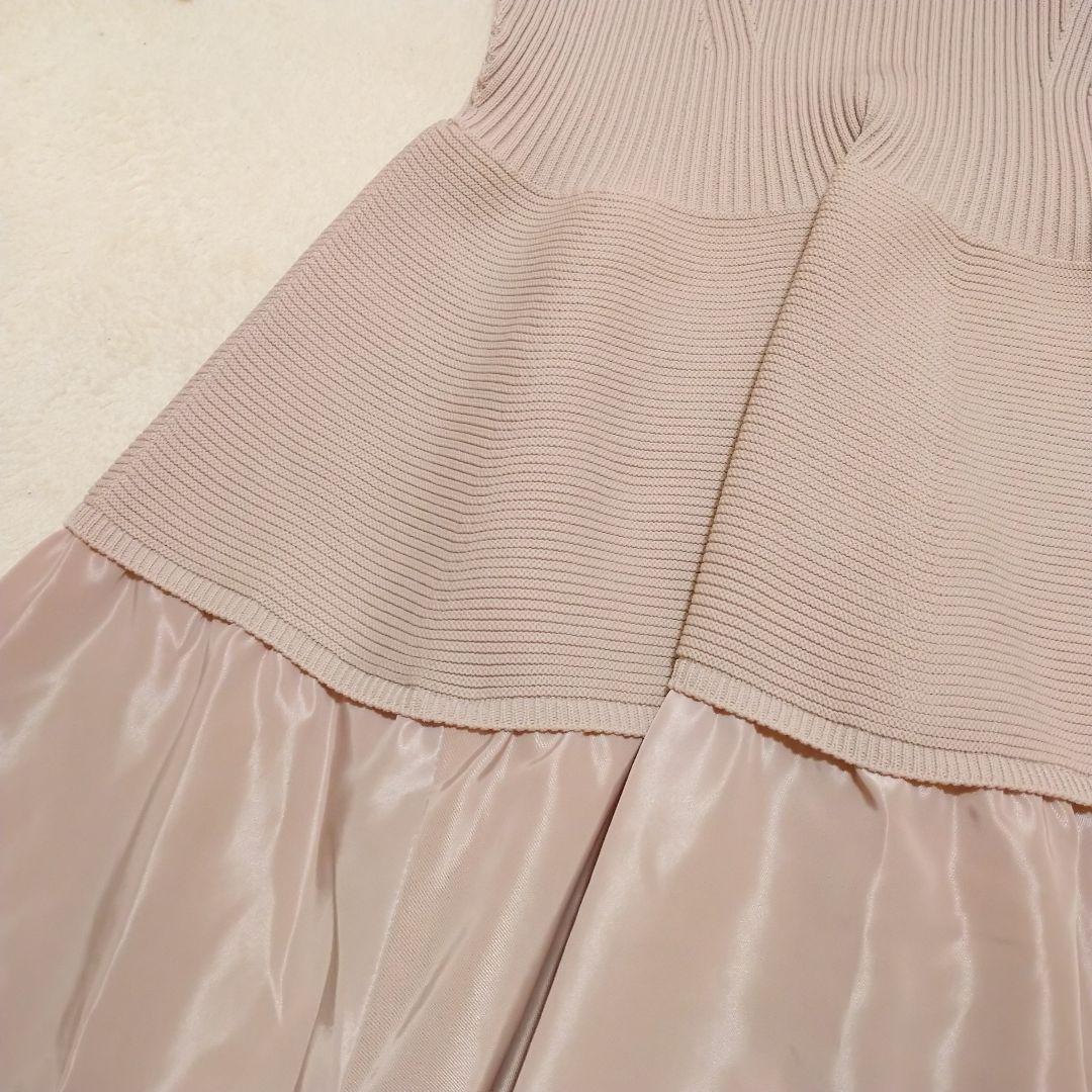 美品✨️CELFORD セルフォード ニットドッキングタフタワンピース ペプラム