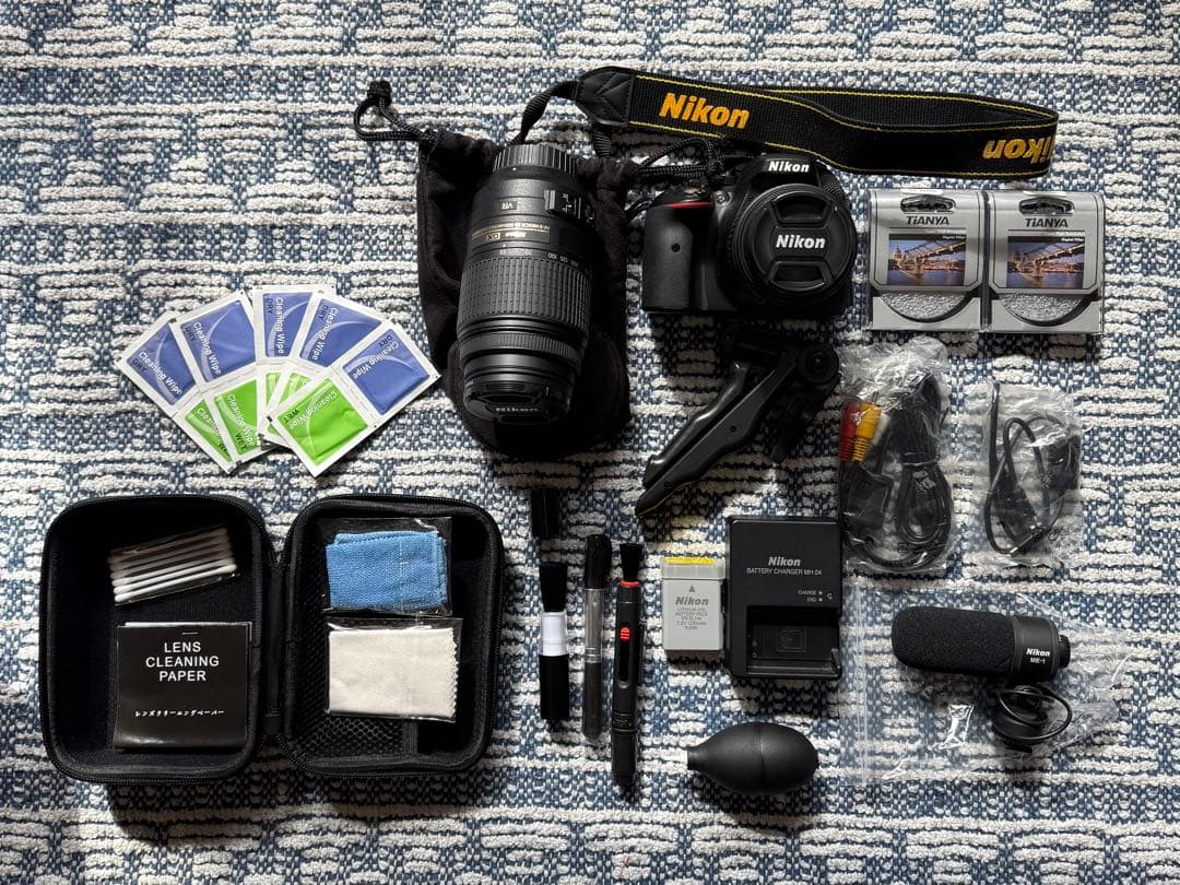 D5300 ダブルレンズセット　マイク付き　コンプリートセット