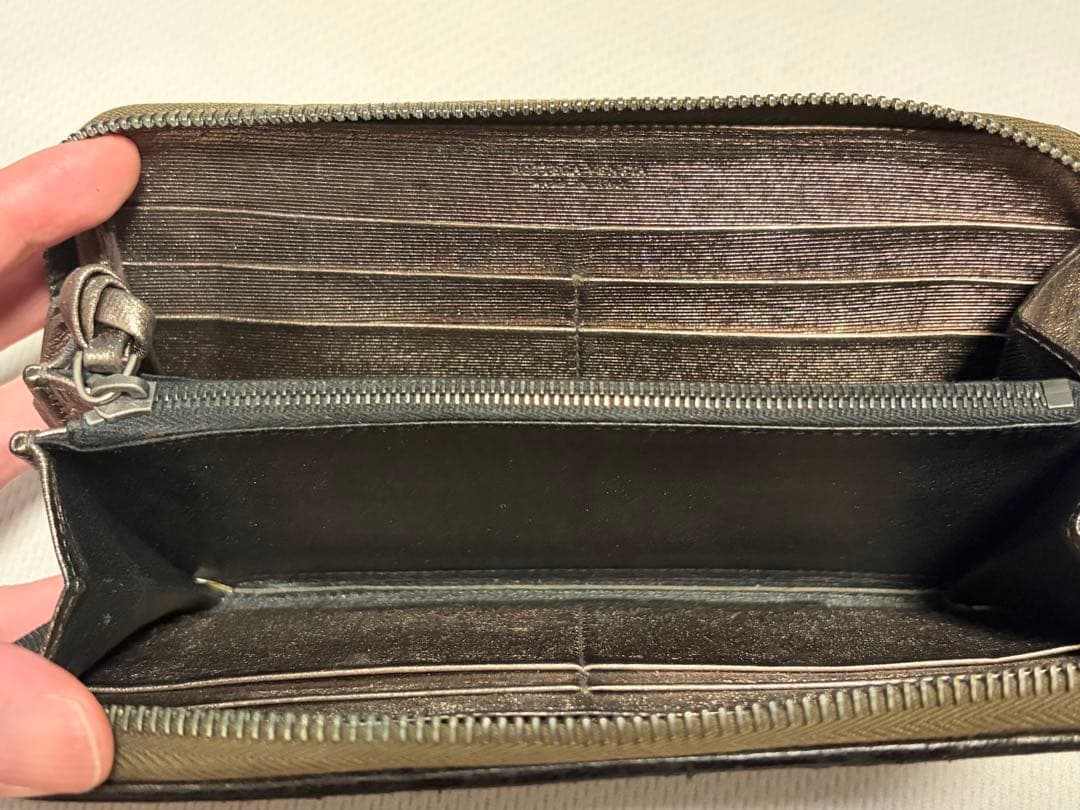 BOTTEGA VENETA ボッテガ 長財布 ラウンドファスナー　ブロンズ