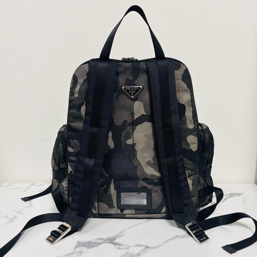 PRADA テスート バックパック リュックサック 三角ロゴ 迷彩 カモフラ