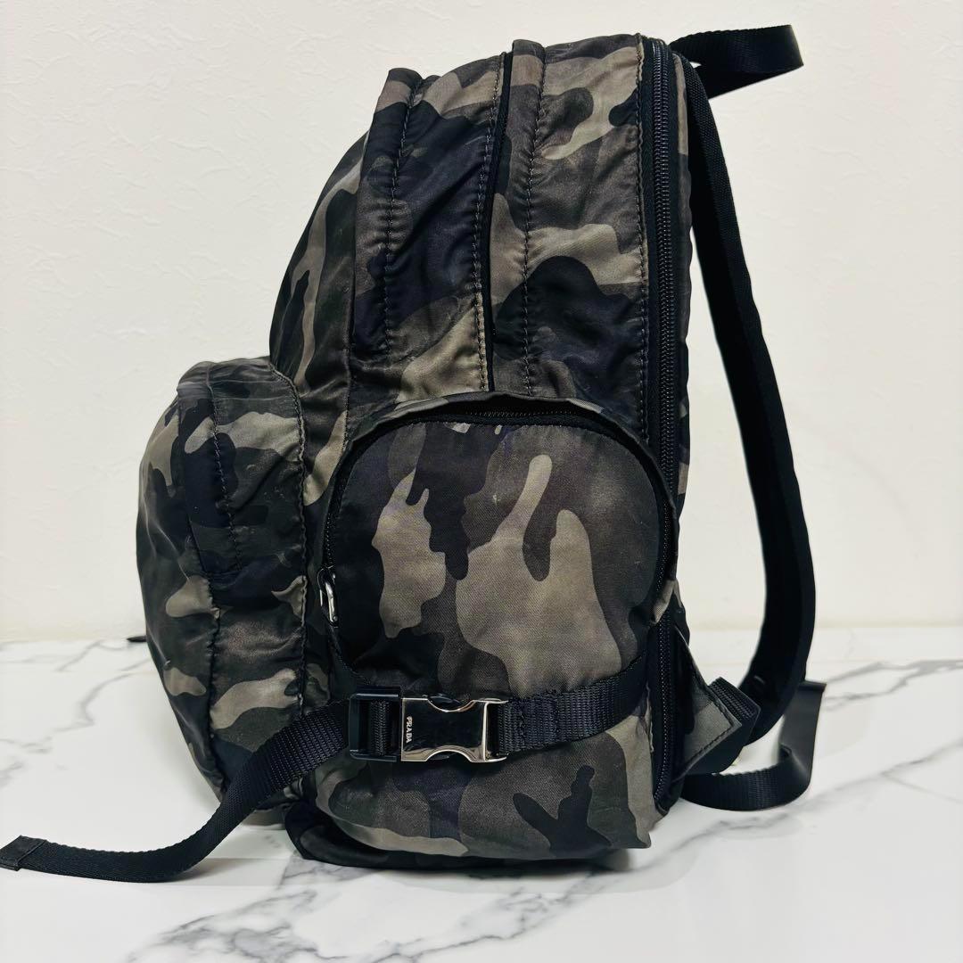PRADA テスート バックパック リュックサック 三角ロゴ 迷彩 カモフラ
