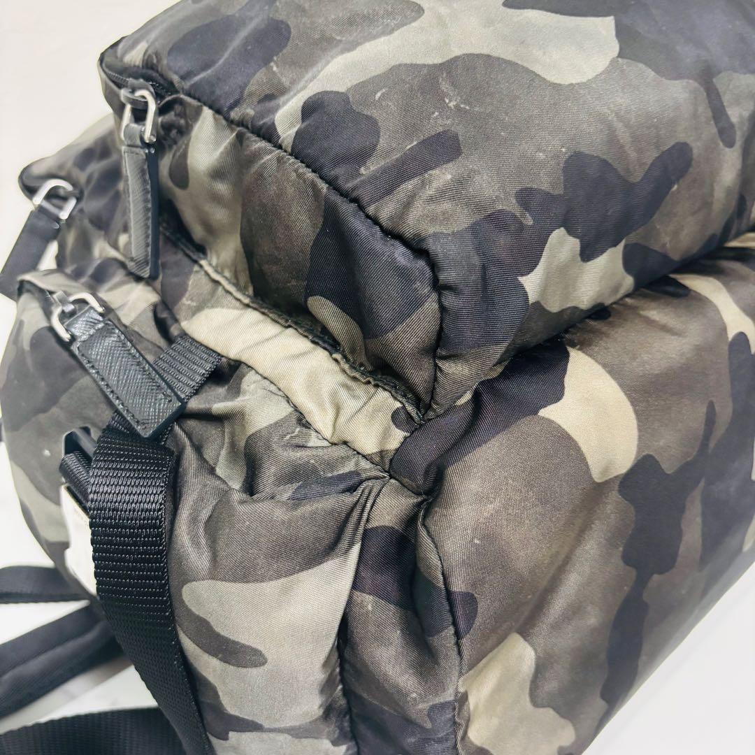 PRADA テスート バックパック リュックサック 三角ロゴ 迷彩 カモフラ