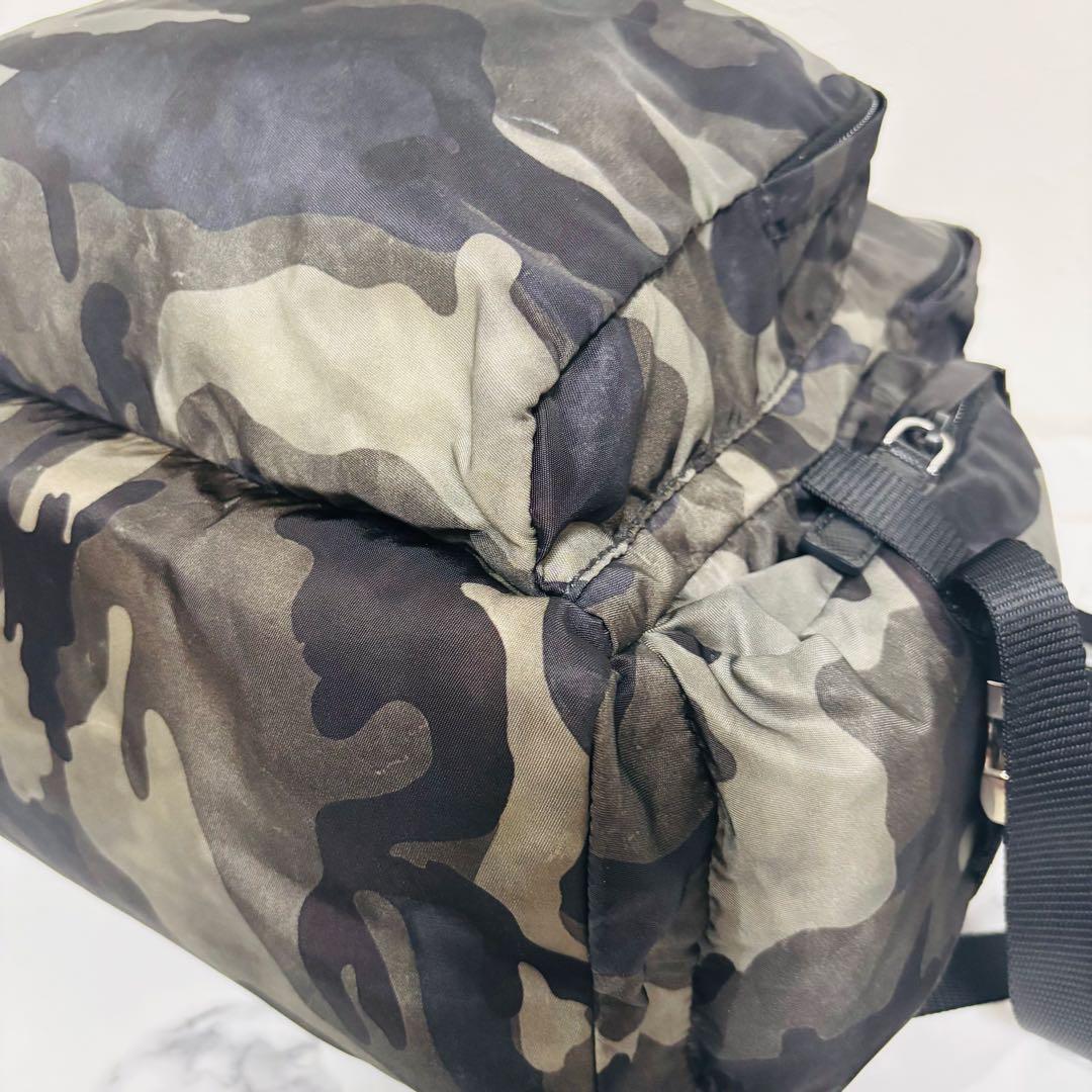 PRADA テスート バックパック リュックサック 三角ロゴ 迷彩 カモフラ