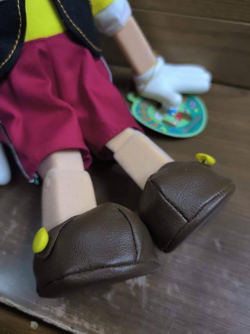 レトロ・紙タグ付 ディズニー ピノキオ オルゴール人形 [星に願いを] 日本製