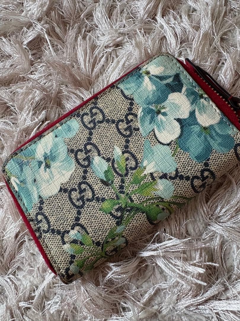 グッチ GG 花柄　ブルームス ケース カード ラウンドファスナー