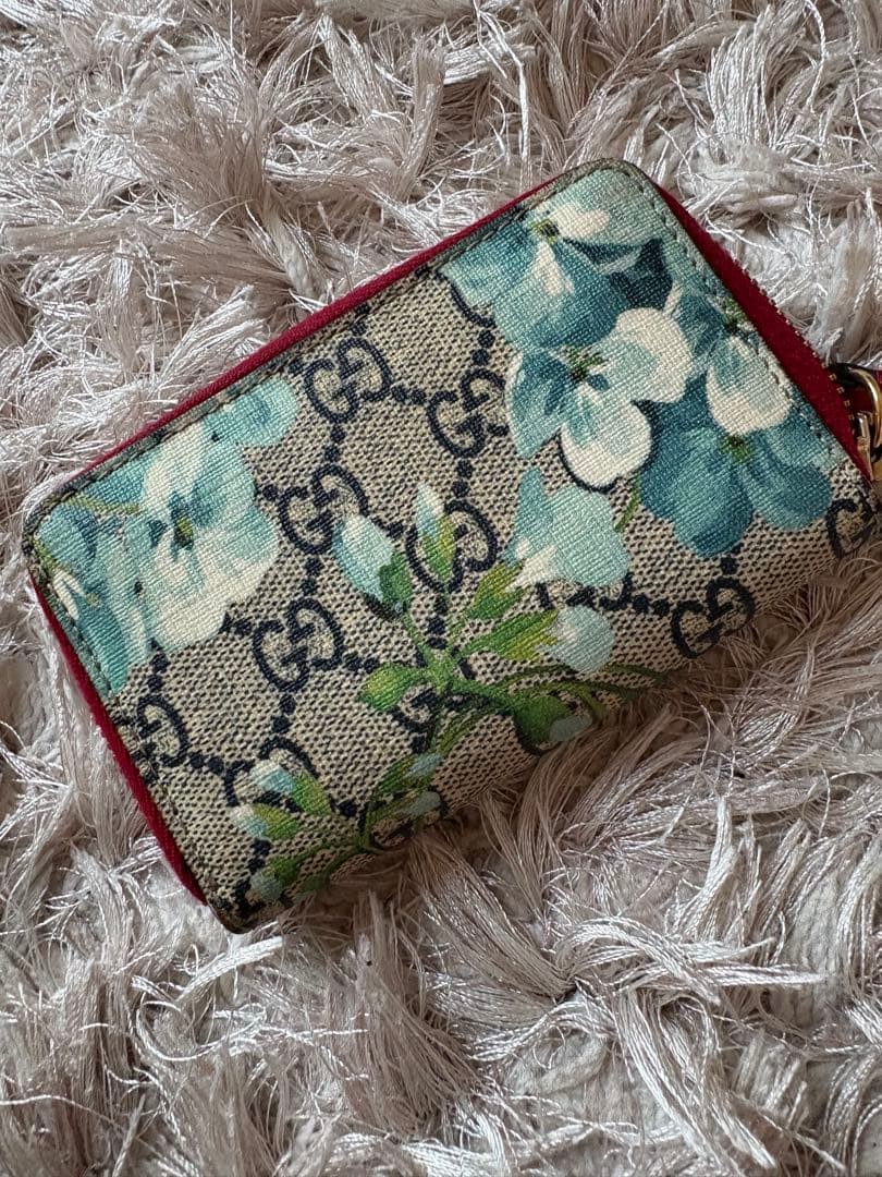 グッチ GG 花柄　ブルームス ケース カード ラウンドファスナー