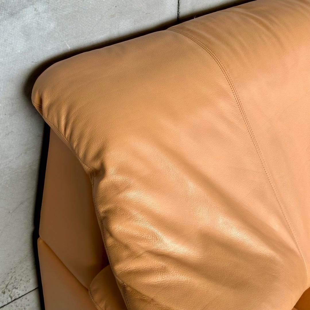 マルニ木工 maruni レザーソファ 1P✦ベージュ 本革 リラックスチェア