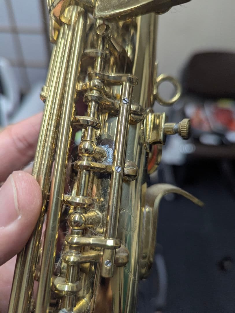 ソプラノサックス本体 パールキー付き　ジャンク品