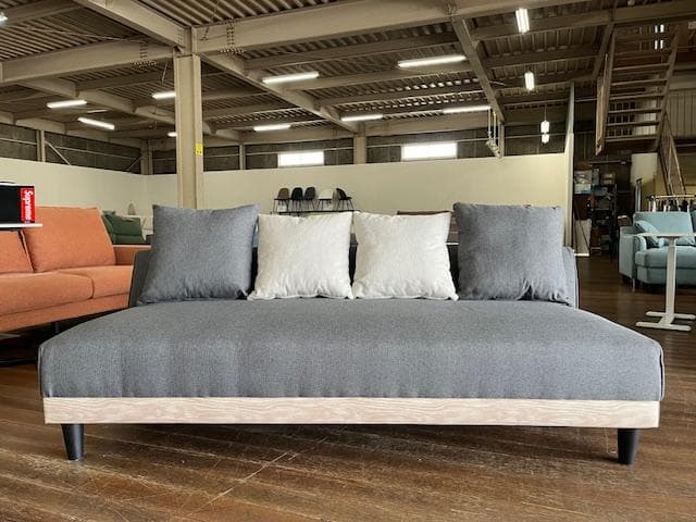 ソファベッド　グレー　イージークリーン　ソファ　ゆったりサイズ　新品