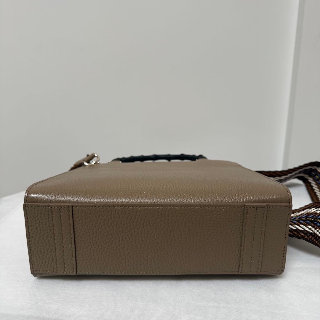 美品 ADMJ バンブーハンドル 2way ショルダーバッグ トートバッグ