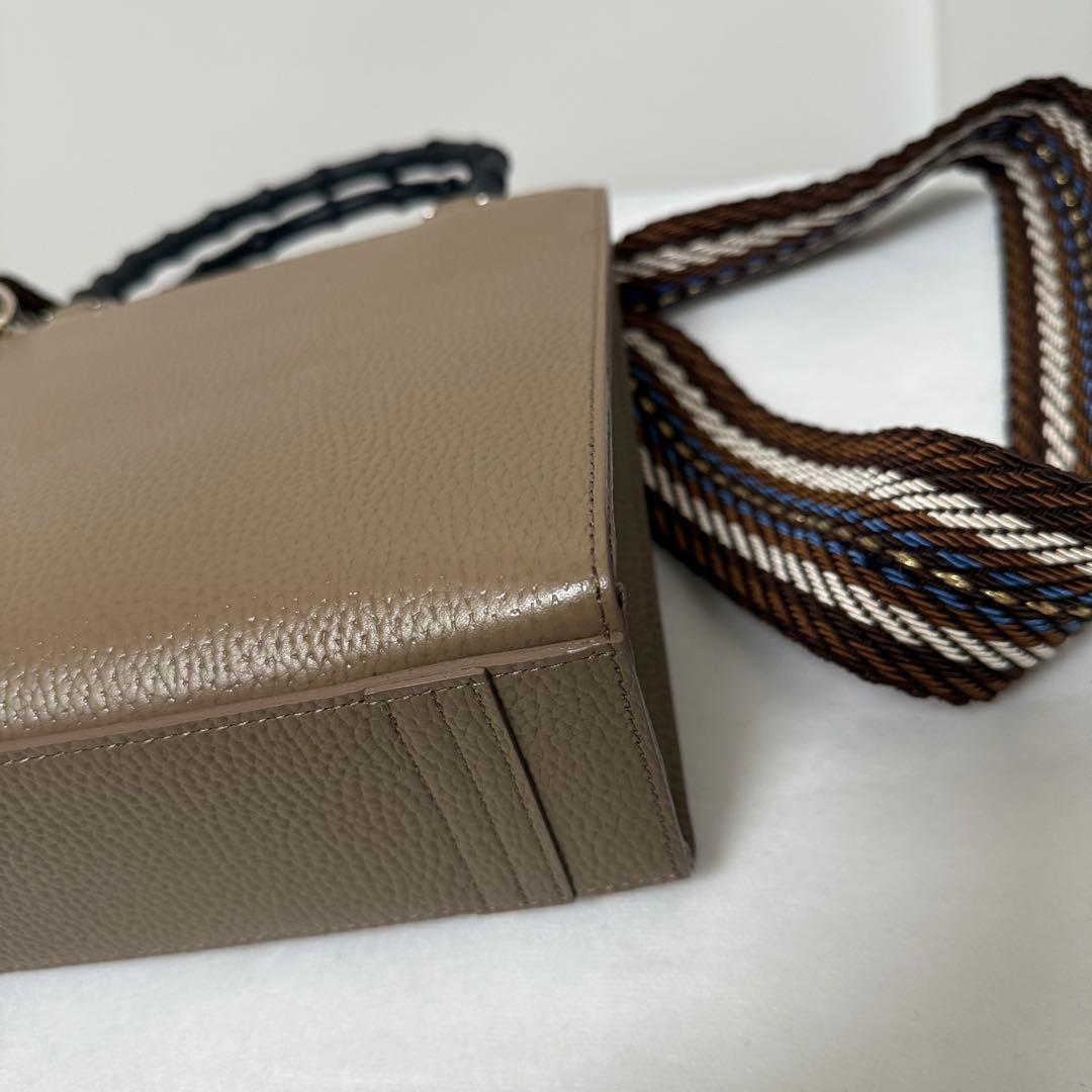 美品 ADMJ バンブーハンドル 2way ショルダーバッグ トートバッグ