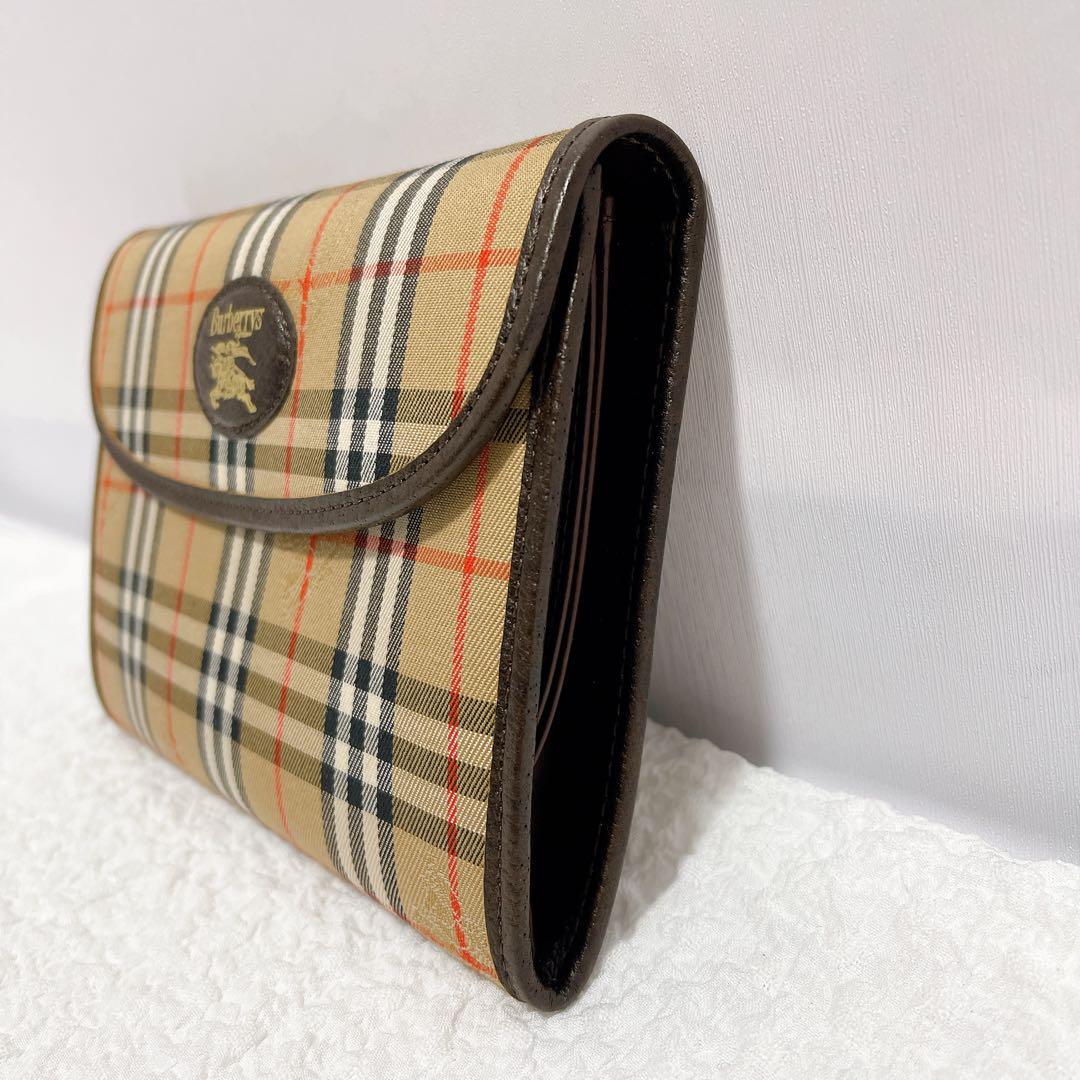 90s Burberry ノバチェック クラッチバッグ ポーチ セカンドバッグ