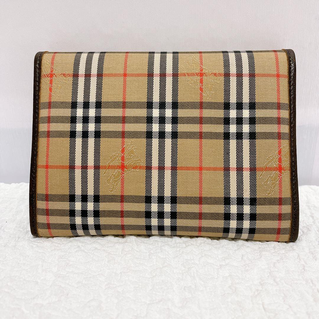 90s Burberry ノバチェック クラッチバッグ ポーチ セカンドバッグ