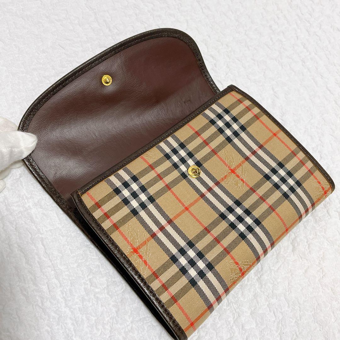 90s Burberry ノバチェック クラッチバッグ ポーチ セカンドバッグ